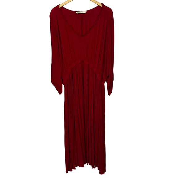 Wayward Fancies eShakti Maxi Long Dress 4X Womens Bohemian Fairy Red Floral - Picture 1 of 6